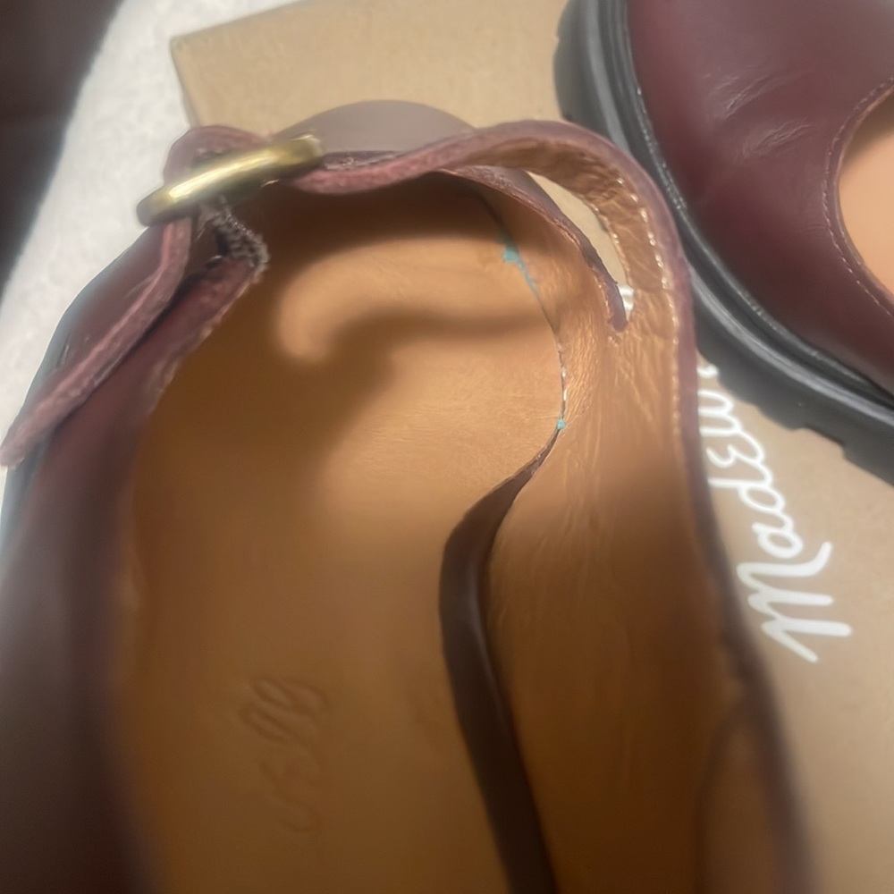 Madewell Freya Platform Chunky Lugsole Mary Janes in Dark Cabernet - Picture 9 of 11